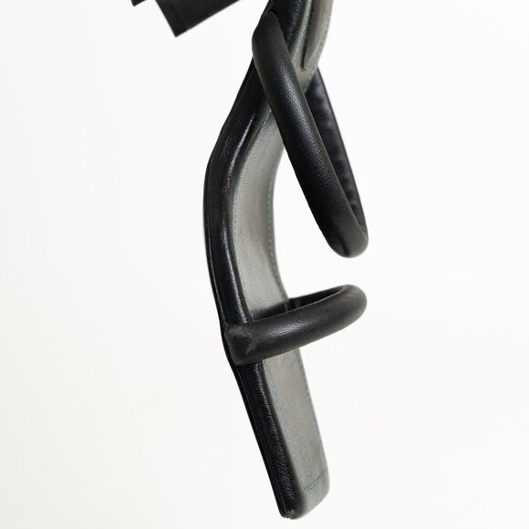 ✨ Free People Parker Double Strap Pillow Heels Square Toe Chunky Sandals Black - Picture 8 of 15